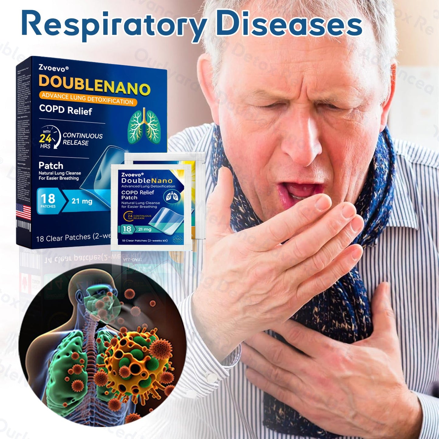 🛡️🛡️FDA Approved|Zvoevo® DoubleNano COPD Relief Patch (💝 Cough, wheezing, shortness of breath, sputum, stuffy nose, bronchitis, bronchitis, allergy symptoms, lung discomfort🫁)