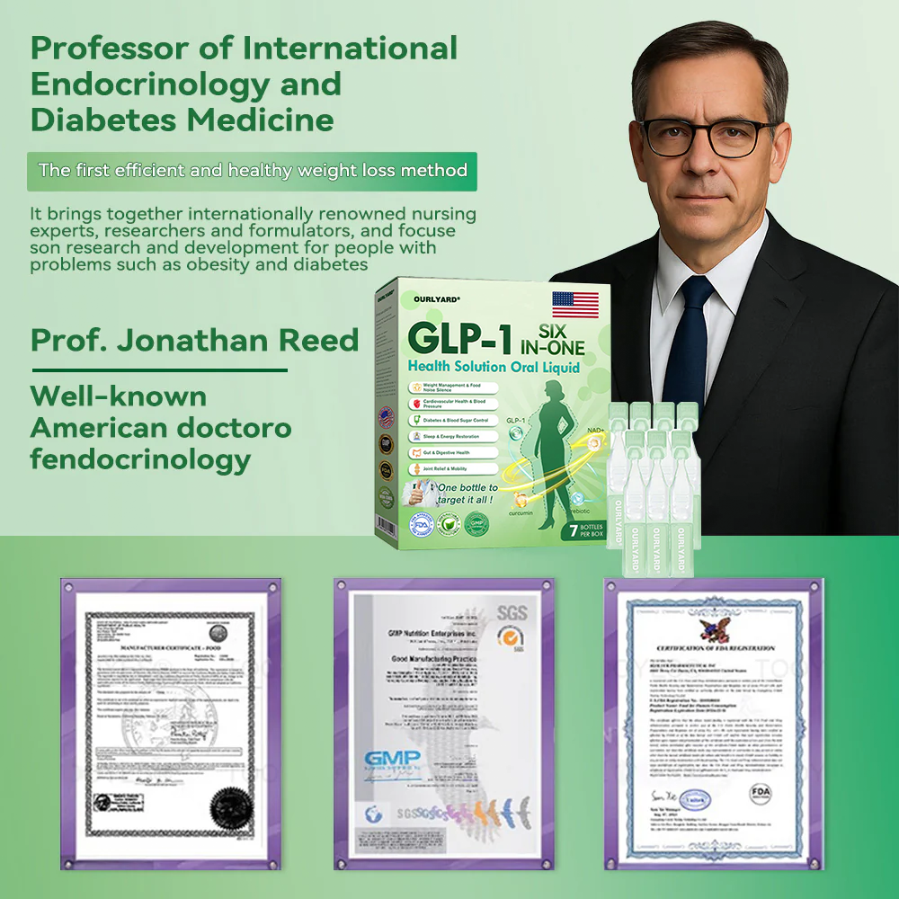 ☀️Official Store |Ourlyard®GLP-1 SIX-IN-ONE Health Solution Oral Liquid (Just once a day, visible changes in 7 days) For obesity, cardiovascular health, diabetes, sleep apnea, Gut Health, joint issues, and more