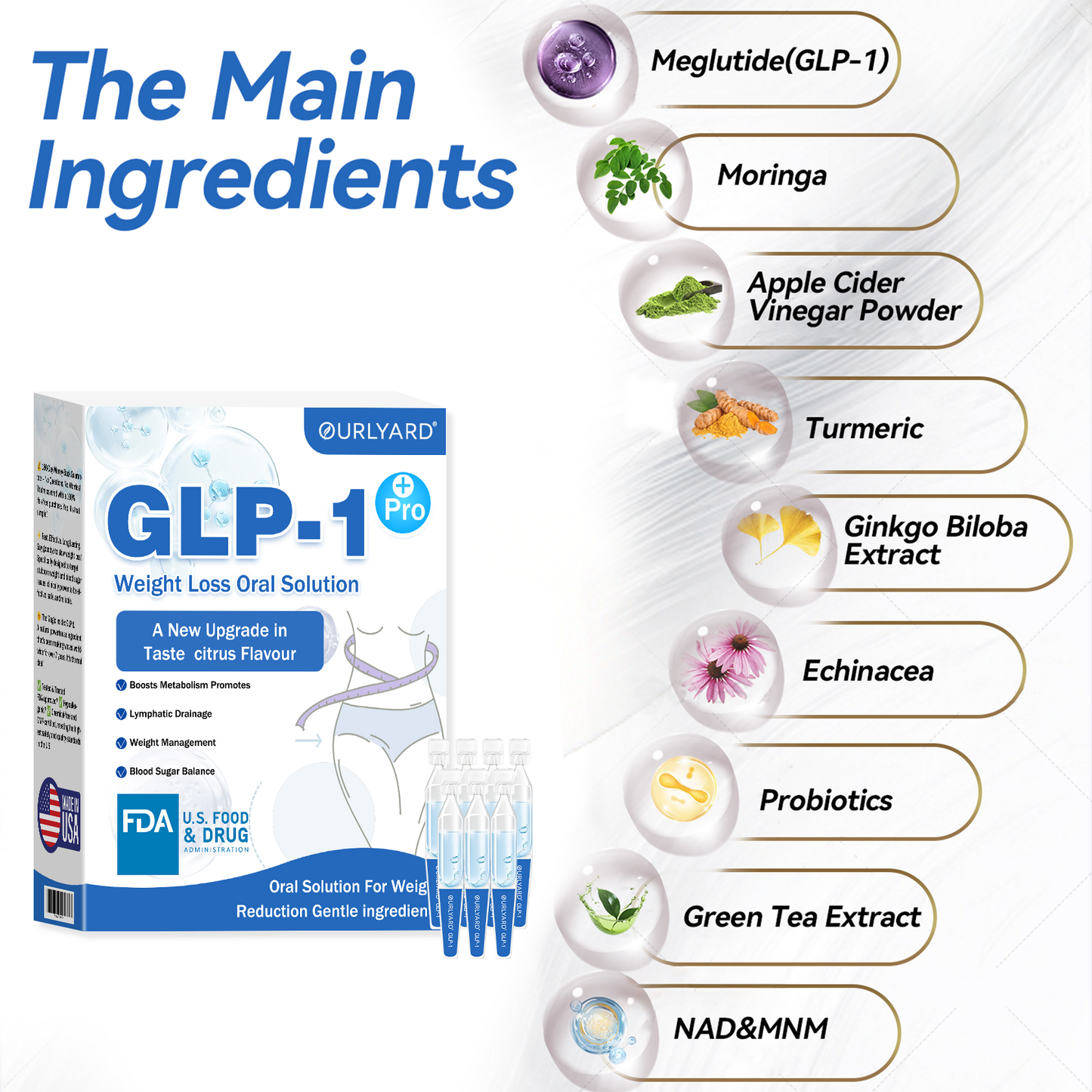 ☀️Ourlyard® GLP-1 Pro Weight Loss Oral Solution – Visible results in 7 days, no side effects, suitable for all age groups