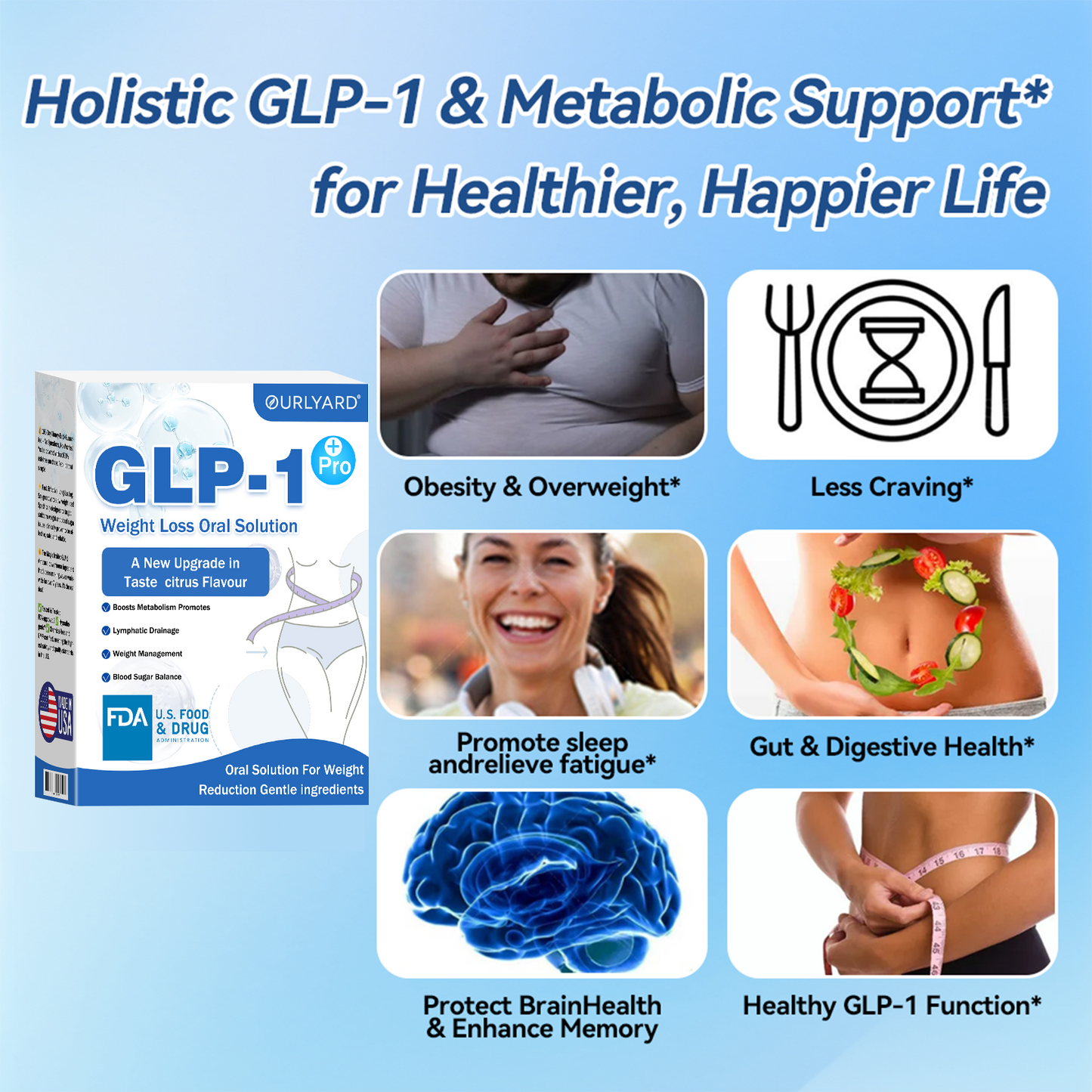 ☀️Ourlyard® GLP-1 Pro Weight Loss Oral Solution – Visible results in 7 days, no side effects, suitable for all age groups