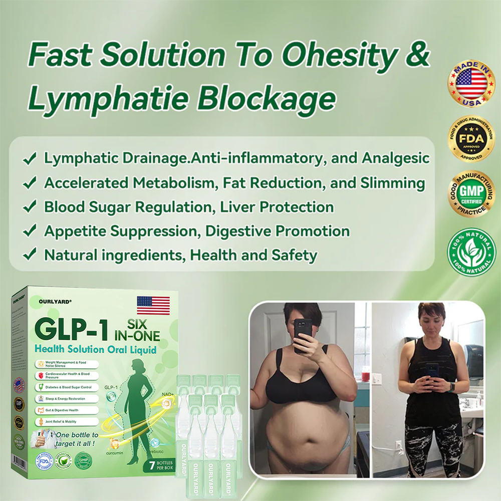☀️Official Store |Ourlyard®GLP-1 SIX-IN-ONE Health Solution Oral Liquid (Just once a day, visible changes in 7 days) For obesity, cardiovascular health, diabetes, sleep apnea, Gut Health, joint issues, and more