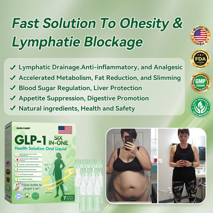 ☀️Official Store |Ourlyard®GLP-1 SIX-IN-ONE Health Solution Oral Liquid (Just once a day, visible changes in 7 days) For obesity, cardiovascular health, diabetes, sleep apnea, Gut Health, joint issues, and more