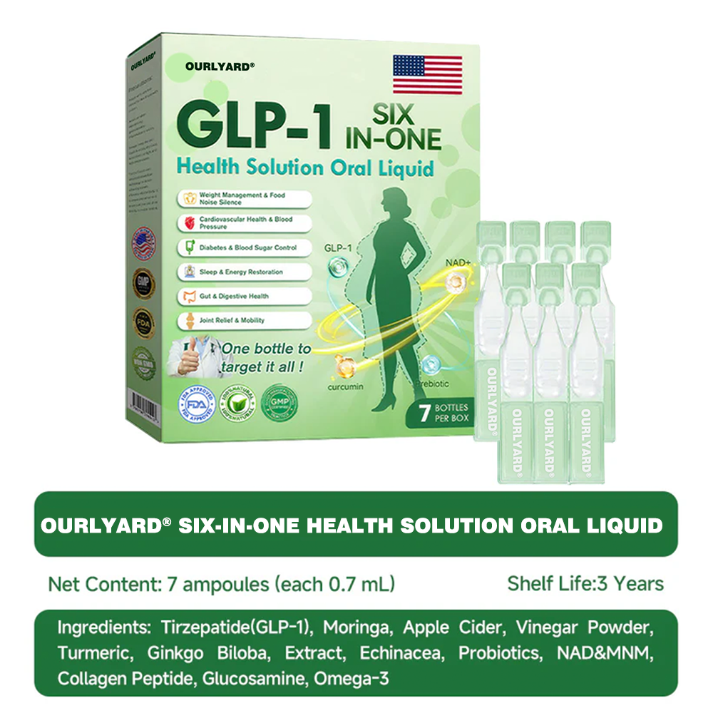 ☀️Official Store |Ourlyard®GLP-1 SIX-IN-ONE Health Solution Oral Liquid (Just once a day, visible changes in 7 days) For obesity, cardiovascular health, diabetes, sleep apnea, Gut Health, joint issues, and more