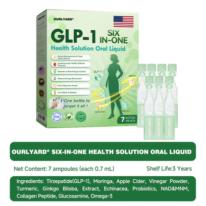 ☀️Official Store |Ourlyard®GLP-1 SIX-IN-ONE Health Solution Oral Liquid (Just once a day, visible changes in 7 days) For obesity, cardiovascular health, diabetes, sleep apnea, Gut Health, joint issues, and more