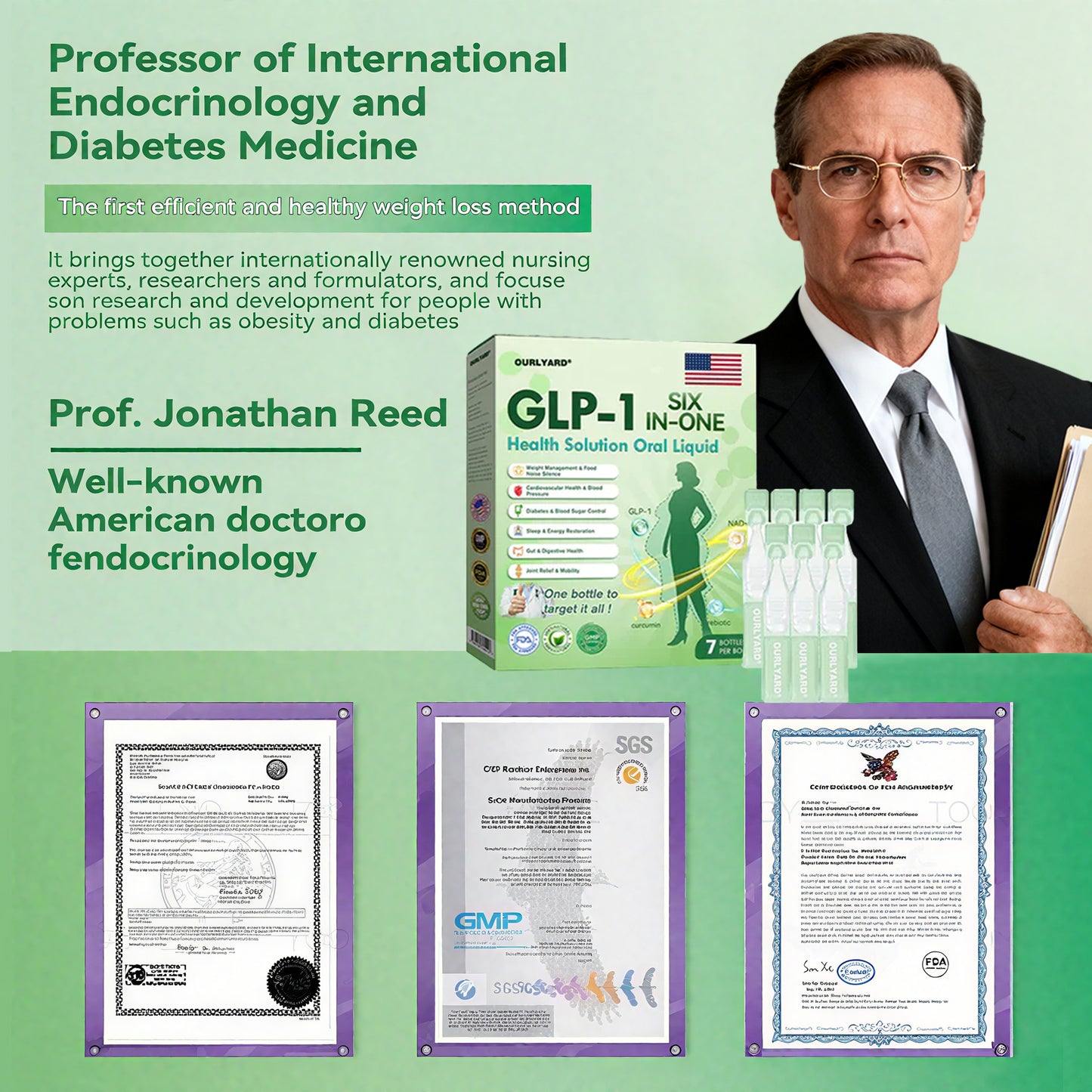 💫Official Store |Ourlyard®GLP-1 SIX-IN-ONE Health Solution Oral Liquid (Just once a day, visible changes in 7 days) For obesity, cardiovascular health, diabetes, sleep apnea, Gut Health, joint issues, and more